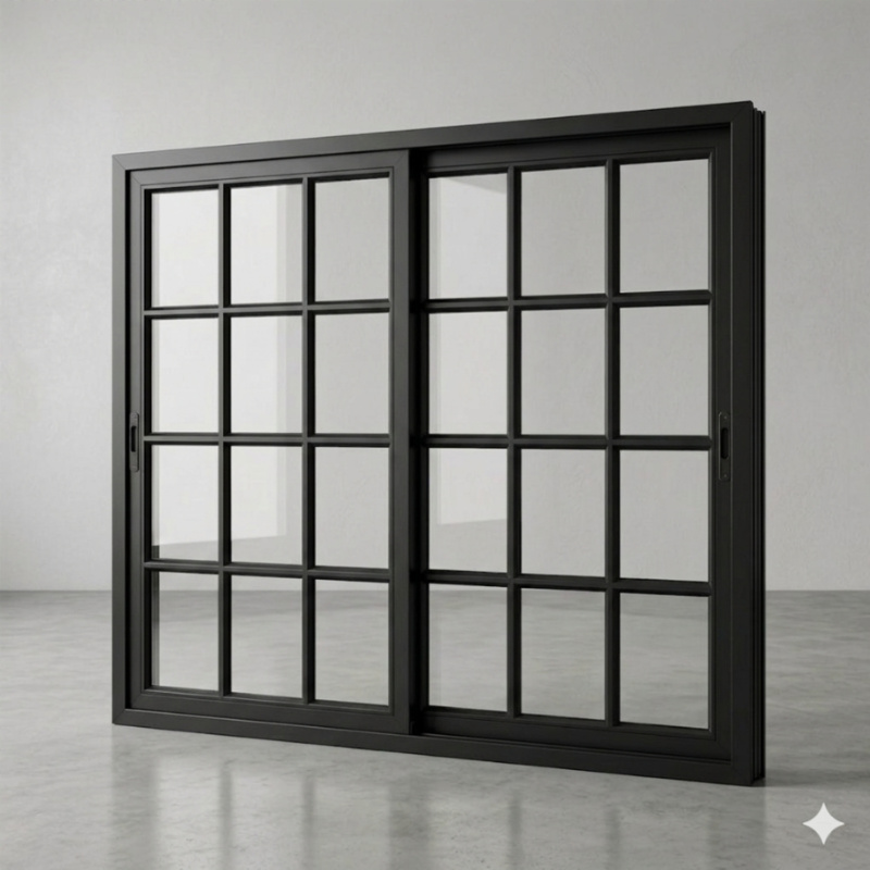 VENTANA DE ALUMINIO ESTANDAR negro